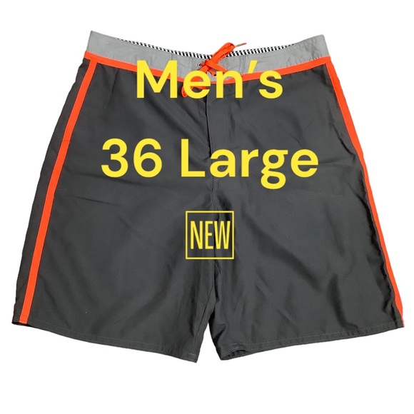 Joe Boxer Swim Mens Joe Boxer 36 Large Swim Drawstring Shorts